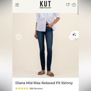KUT from the Kloth Diana Skinny Jeans | Medium Wash Premium Denim | Size 4